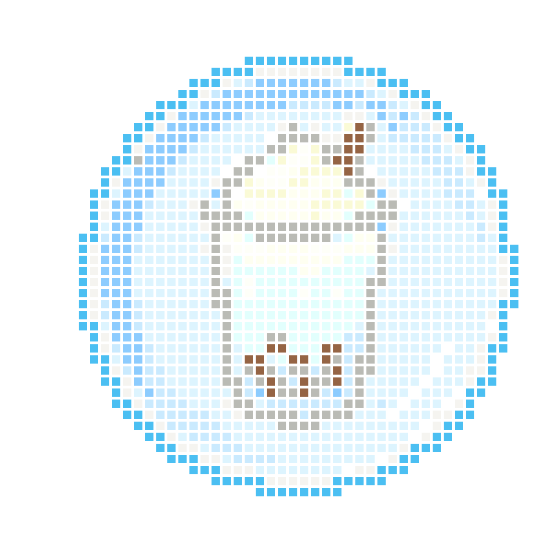Cartoon cream on a light blue saucer topped with bubble milk tea